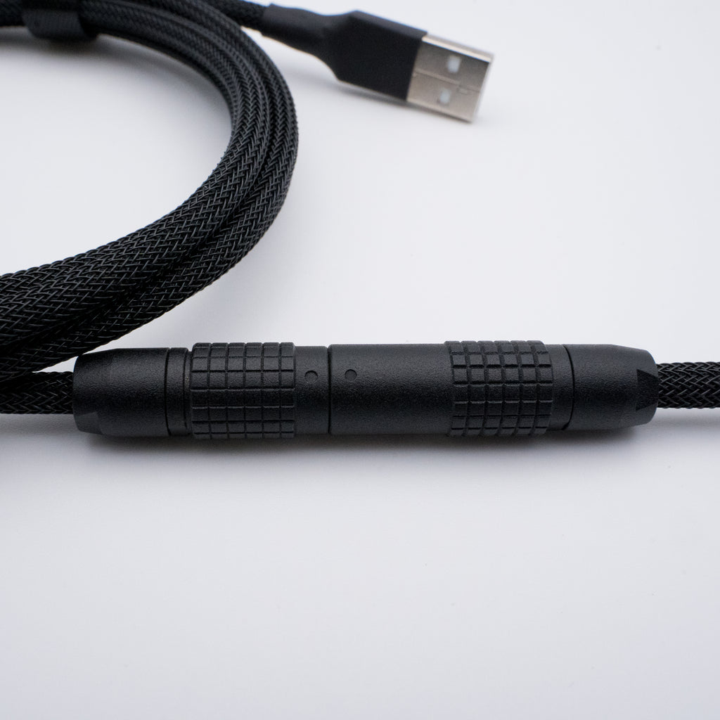 Black Coil Split Keyboard Cable - From Scratch