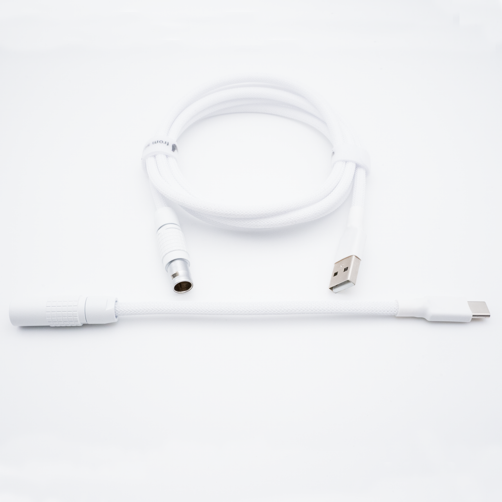 Triple White Straight FEMO Keyboard Cable - From Scratch