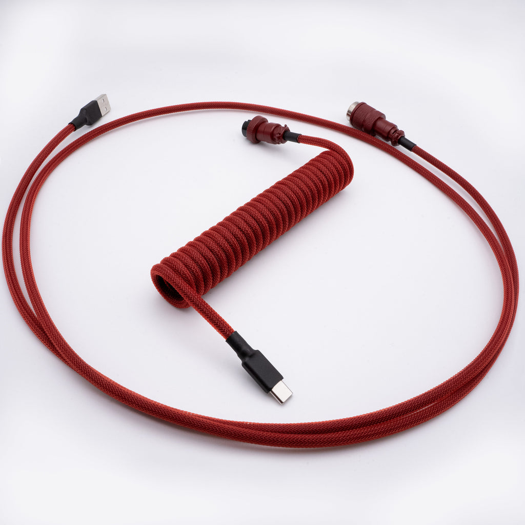 Ruby Red Mechanical Keyboard Cable - From Scratch