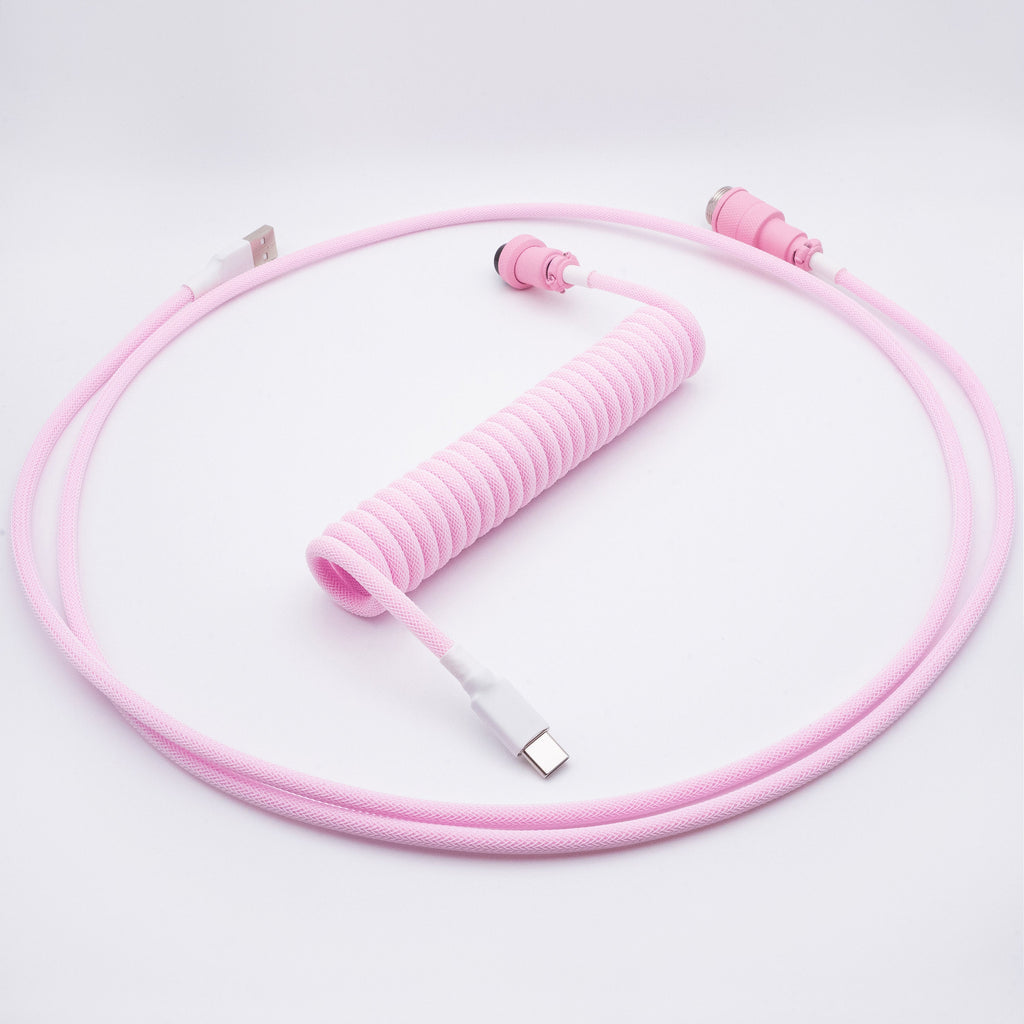 Sakura Pink Mechanical Keyboard Cable - From Scratch